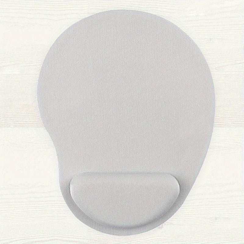 Ergonomic mouse pad with rubber wrist rest - Guards wrist during extended work periods