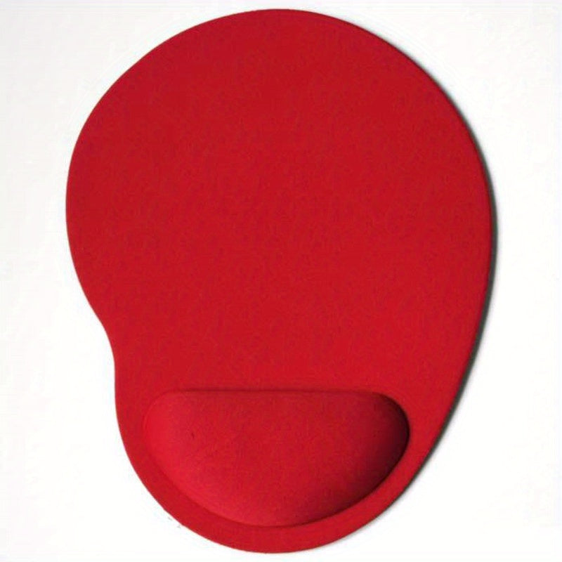 Ergonomic mouse pad with rubber wrist rest - Guards wrist during extended work periods