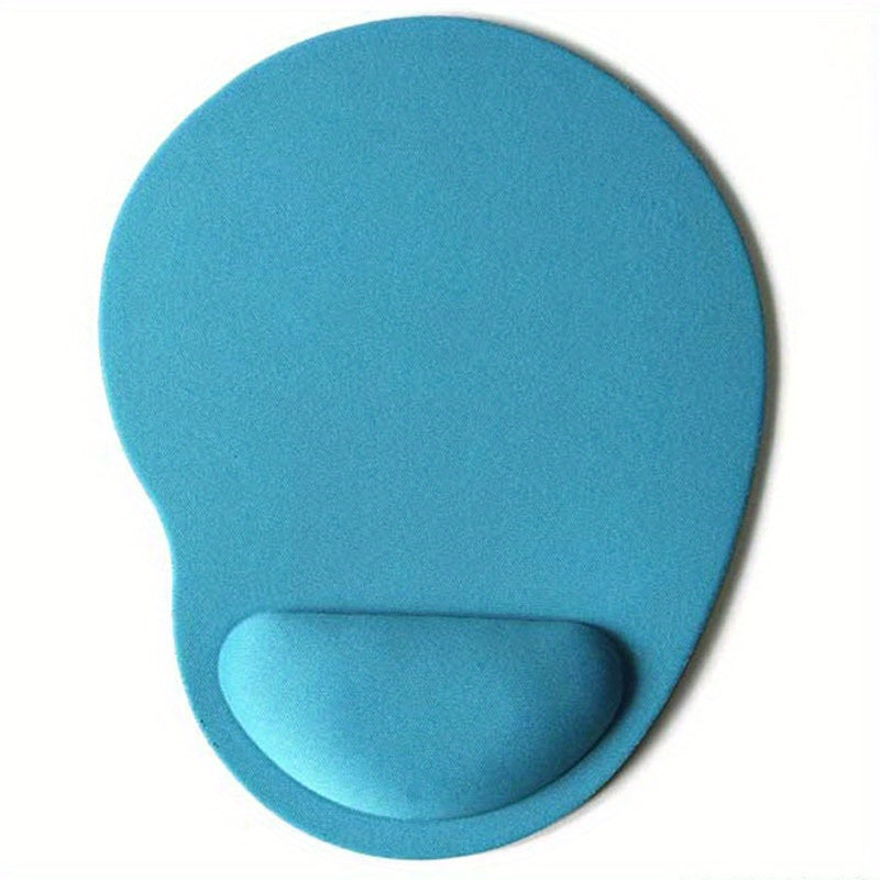 Ergonomic mouse pad with rubber wrist rest - Guards wrist during extended work periods