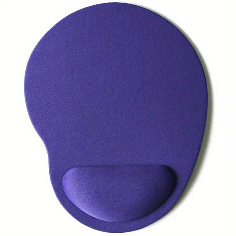 Ergonomic mouse pad with rubber wrist rest - Guards wrist during extended work periods