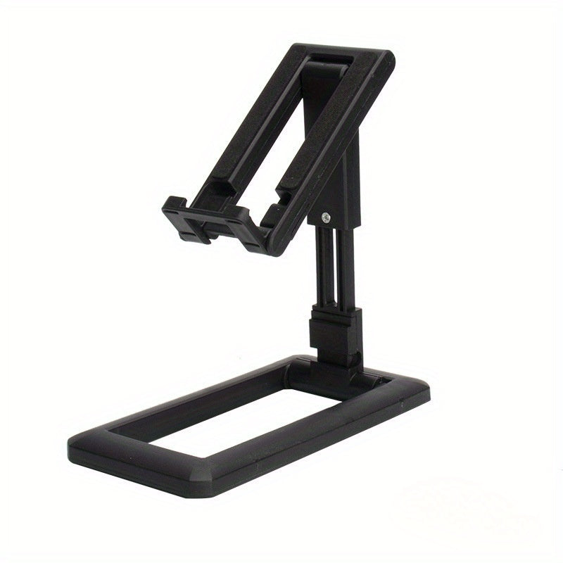 Portable, foldable phone stand made of durable, high-quality plastic, suitable for all devices.