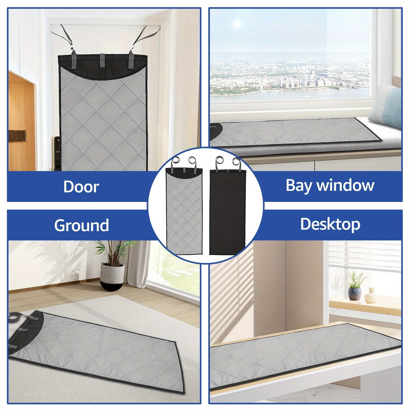 The Over The Door Press Pad is heat-resistant and designed for steaming clothes. This vertical hanging pad easily attaches to any door and can be folded for convenience. Measuring 114.99×47.98cm, this portable pad is perfect for quick and efficient