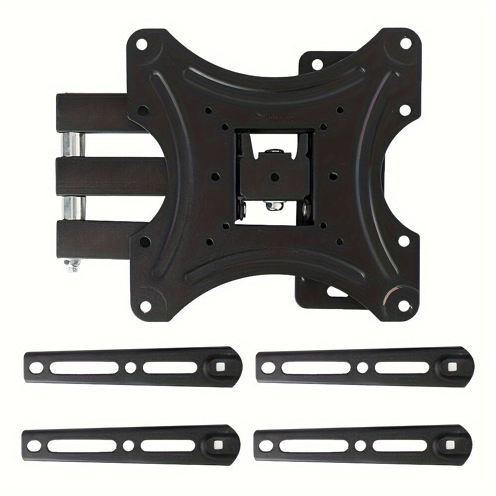 International Style Heavy Duty Cast Iron Adjustable Full Motion TV Wall Mount Bracket with Pedestal Base, Suitable for 81.28-139.7 cm LED/LCD Flat & Curved Screen TVs, No Power Required, Supports Up to 19.96KG Capacity.