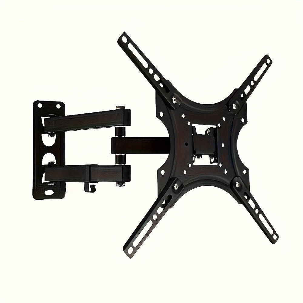 International Style Heavy Duty Cast Iron Adjustable Full Motion TV Wall Mount Bracket with Pedestal Base, Suitable for 81.28-139.7 cm LED/LCD Flat & Curved Screen TVs, No Power Required, Supports Up to 19.96KG Capacity.