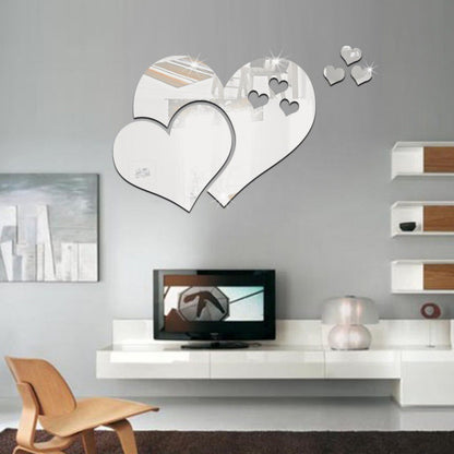 3D Love Mirror Wall Sticker for Home Decor