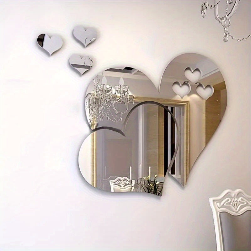 3D Love Mirror Wall Sticker for Home Decor