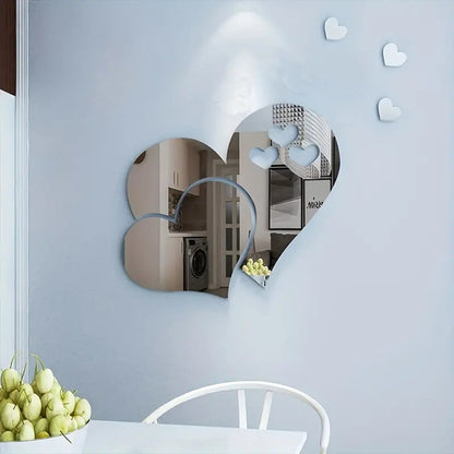 3D Love Mirror Wall Sticker for Home Decor