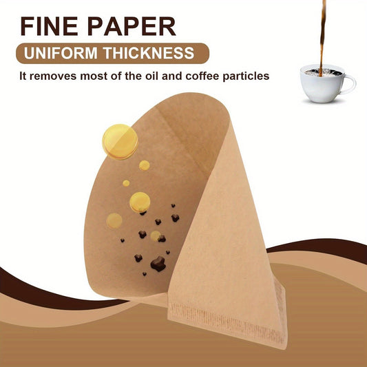 Get 50 pieces of high-quality coffee paper filters - Suitable for use with 99% of machines, available in a range of sizes and specifications, ideal for home bars and restaurants.