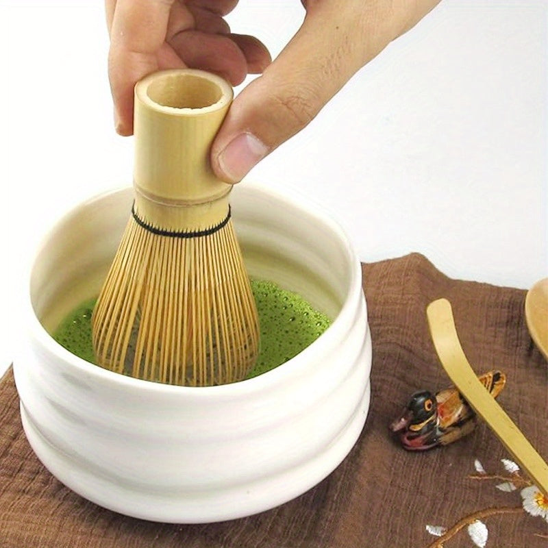 Handcrafted Matcha Tea Set with Whisk, Scoop, and Holder. Complete Traditional Japanese Tea Ceremony Kit with 2 Pieces.