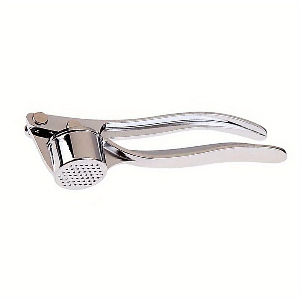 Stainless Steel Garlic Press - A versatile kitchen tool for effortless garlic crushing, ginger squeezing, and more.