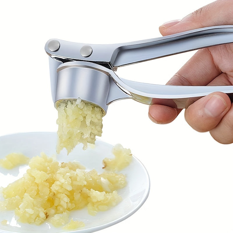 Stainless Steel Garlic Press - Manual Ginger Crusher for Easy Kitchen Gadget - No Electricity Required, Simple to Clean