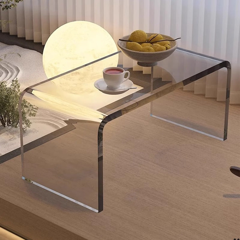 Japanese Tatami Style Acrylic Pizza Window Sill Table with Space-Saving Low to Floor Design, Perfect for Bedroom & Balcony Use