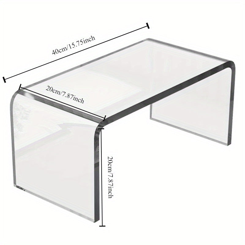 Japanese Tatami Style Acrylic Pizza Window Sill Table with Space-Saving Low to Floor Design, Perfect for Bedroom & Balcony Use