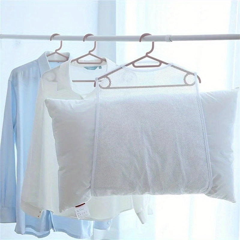 Convenient and adaptable nylon mesh bag for drying pillows - Ideal for storing and transporting cushions and toys