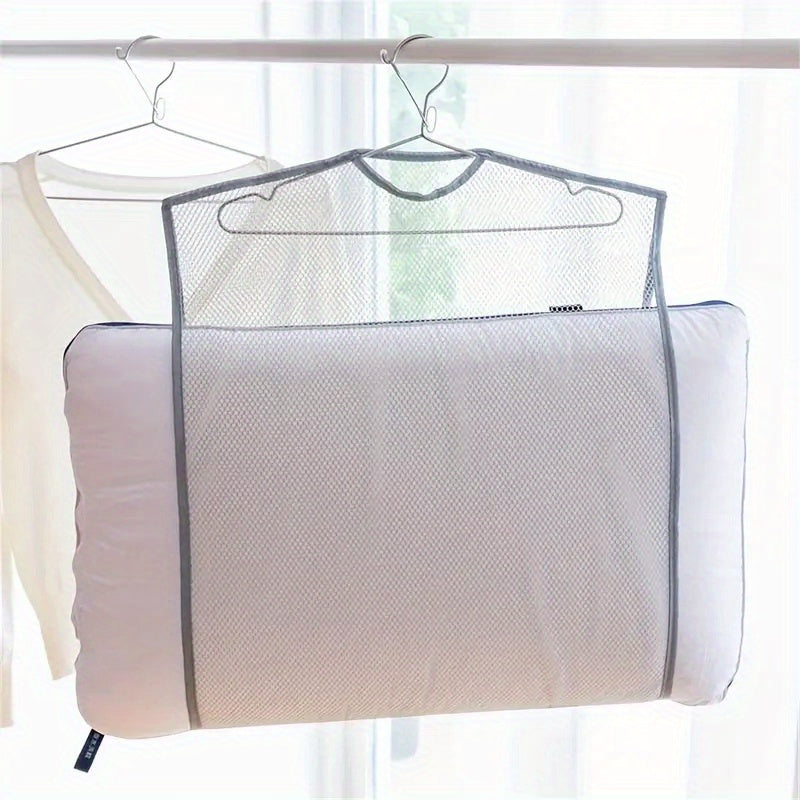 Convenient and adaptable nylon mesh bag for drying pillows - Ideal for storing and transporting cushions and toys