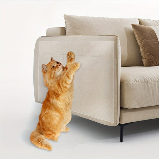 Protect your furniture with PurrGuard Double-Sided Clear PVC Anti-Scratch Sticky Tape. This cut-to-size cat scratch deterrent is perfect for couches and requires no electricity or wooden materials. Keep your furniture safe with this easy-to-use furniture