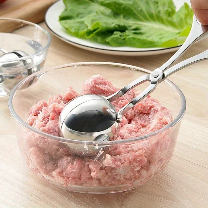 Stainless Steel Meatball Clip DIY Fishball Rice Ball Making Mold Handheld Meatball Machine - Convenient Cooking Tool for the Kitchen