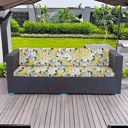 Durable and comfortable sofa cushion cover made of polyester and spandex, machine washable, perfect for outdoor and patio decoration.