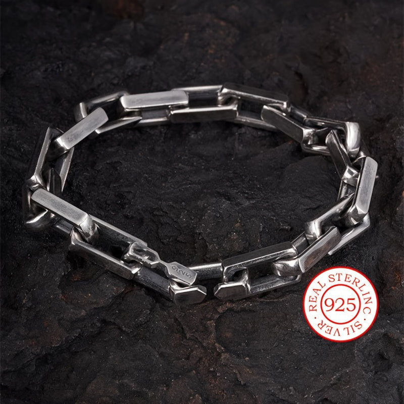 Vintage and stylish 925 Sterling Silver bracelet - perfect for casual wear or as a thoughtful gift, hypoallergenic and full of charm.