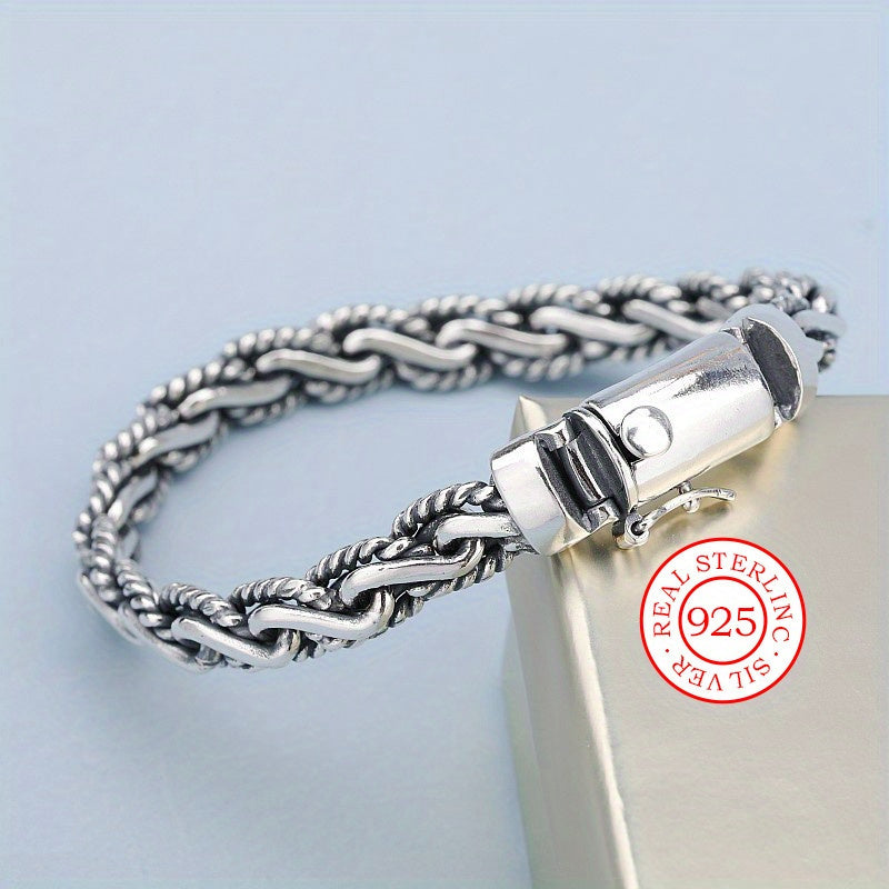 Vintage and sexy style bracelet made of hypoallergenic 925 sterling silver, ideal for casual wear or as a gift.