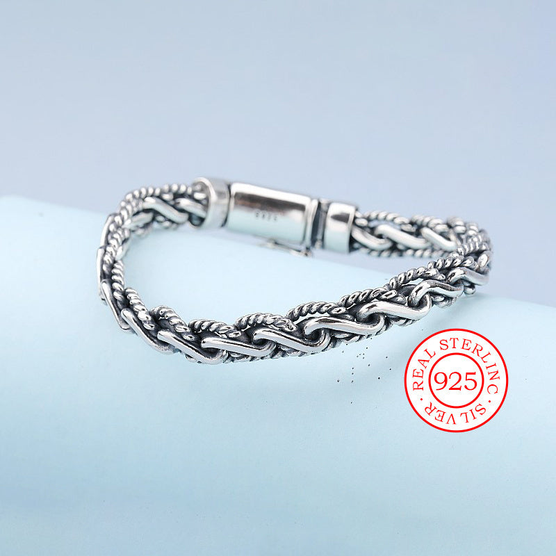 Vintage and sexy style bracelet made of hypoallergenic 925 sterling silver, ideal for casual wear or as a gift.