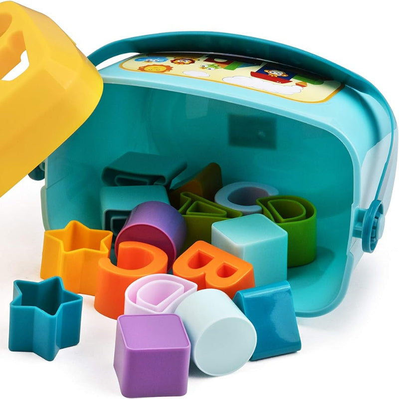 Shape Sorter Toy for Children, ABC and Shape Pieces, Developmental Toy for Babies and Toddlers, Sorting Shape Game for Halloween, Christmas, and New Year's Gifts, Ideal for Boys and Girls Ages 18 Months and Up