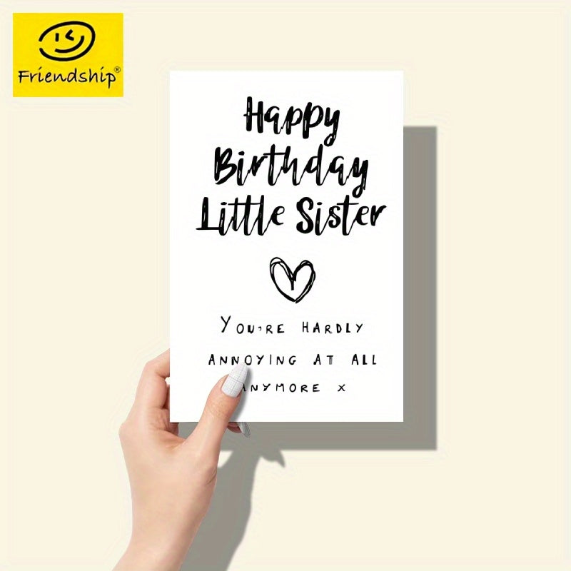 Adorable Sister Birthday Card - Ideal Present from Loved One, Special Thank You Note