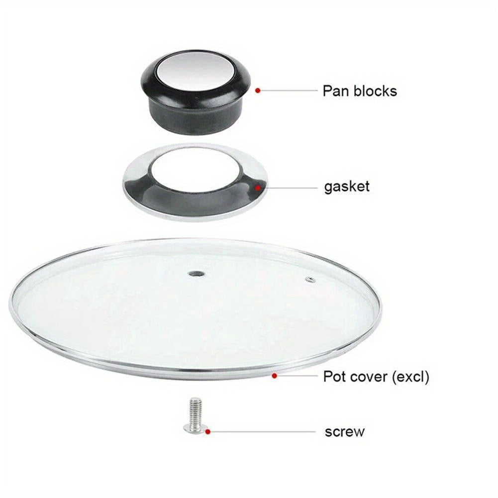 Upgrade your kitchen with the Universal Stainless Steel Cookware Lid Knob. Replace your old glass lid handles with this durable accessory, no electricity needed. Choose from 1, 2, or 3 pack options for added convenience.