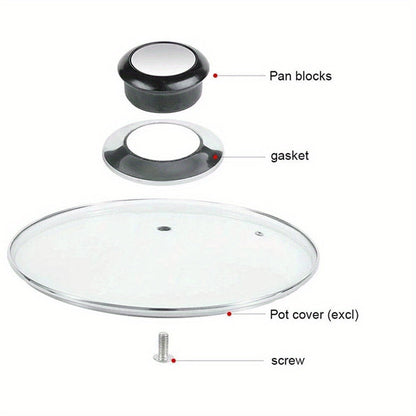 Upgrade your kitchen with the Universal Stainless Steel Cookware Lid Knob. Replace your old glass lid handles with this durable accessory, no electricity needed. Choose from 1, 2, or 3 pack options for added convenience.