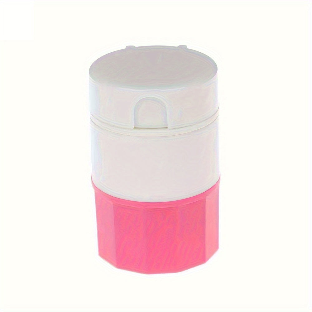 1pc Portable 4-in-1 Pill Cutter and Crusher with Dispenser - Compact Multifunctional Tablet Splitter for Small Pills, includes Removable Water Cup, made of Durable PP Material in White &