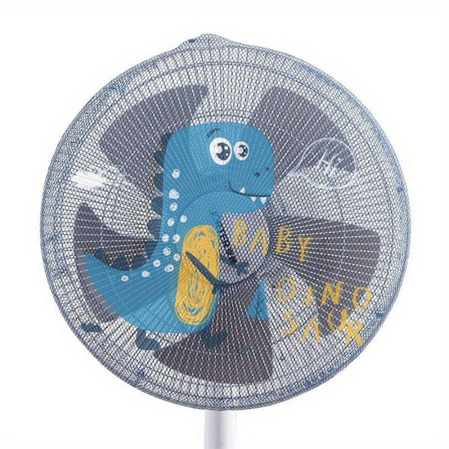 One Cartoon Fan Dust Cover for Protection, Finger Safety Net for Round Floor Fan in Home and Business, Mesh Fan Guard for Safety and Protection, Household Appliance Accessory