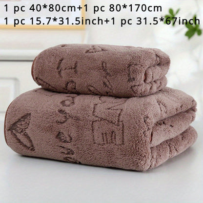 1 set of Coral Velvet washcloth towels includes 2 pieces: 1 piece measuring 34*75cm and 1 piece measuring 70*140cm, or alternatively 1 piece measuring 40*80cm and 1 piece measuring