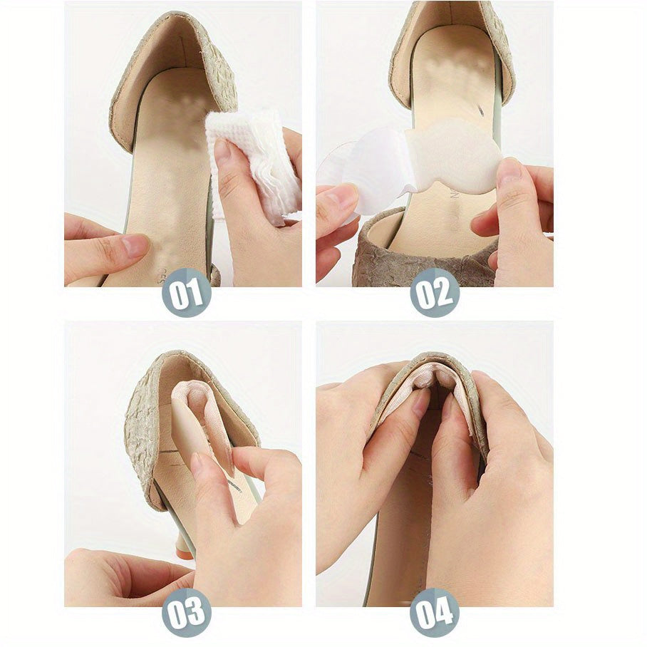 Heel cushion pads - anti-slip grips for comfort and protection in various shoe styles for both women and men.