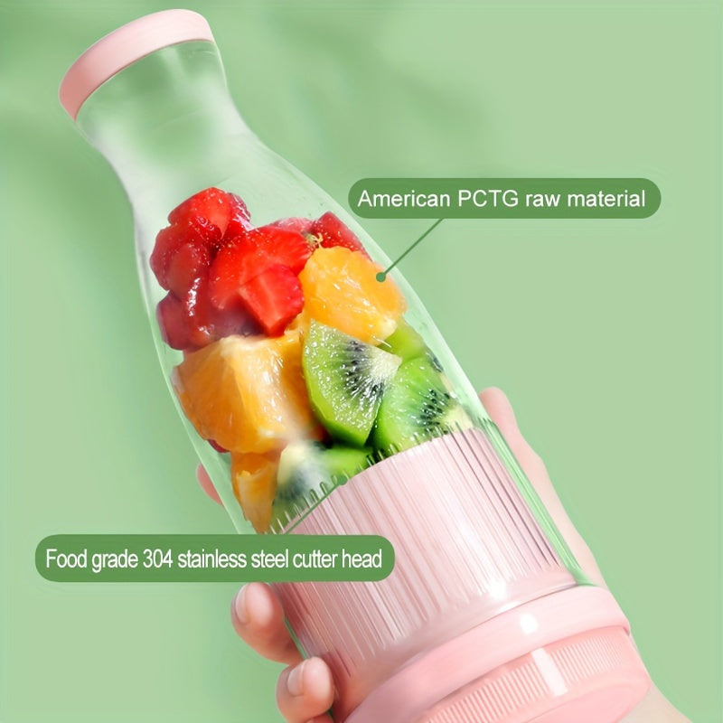 Portable Wireless USB Rechargeable Mini Fruit Juicer - Perfect for Juicing on the Go!