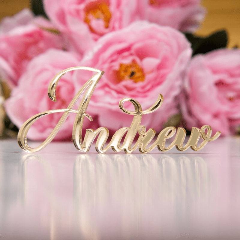 Personalized Acrylic Place Cards with Reflective Finish - Perfect for Weddings, Birthdays, and Special Events to Elevate Guest Seating Decor