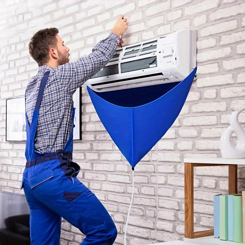 Clean your wall-mounted air conditioner with ease using the 3-piece Universal Air Conditioner Cleaning Kit. This kit includes a dust collection bag, water catcher, and accessories to help maintain your unit. Protect your walls and furniture while keeping