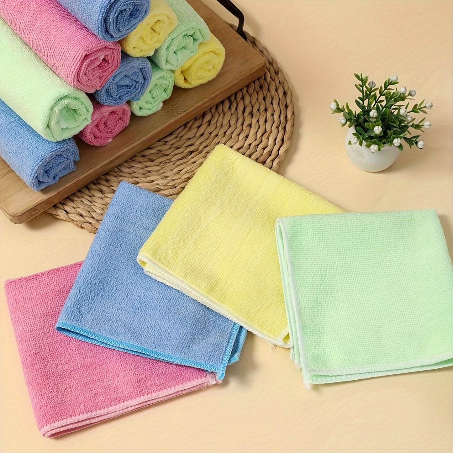 Long-lasting and absorbent kitchen wipes for versatile cleaning - Oil-free dish cloths for removing stains and grease easily