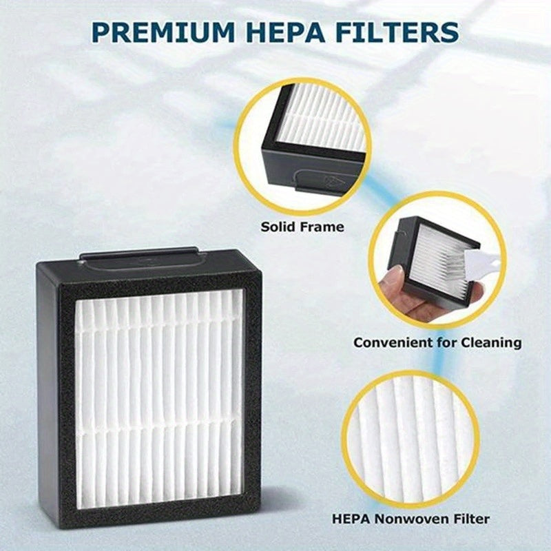 Get a total of 13 high-efficiency filters to replace for your iRobot E, I, and J series vacuum cleaners, including models i7, i7+, i3, i3+, E5, E6, E7, i4, i4+, i5, i5+, i6, i6+, i8, and i8+. Along with 12 extra filters, you also receive a convenient