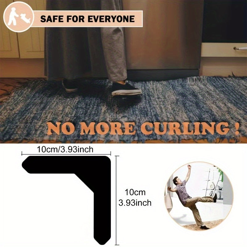 Prevent Slipping and Rolling with Our Premium Non-Slip Plastic Carpet Grip Pad - Ideal for Living Room, Dining Room, and Bathroom - Features Anti-Drill Rug Sticker and Secure Edge Anchor Technology