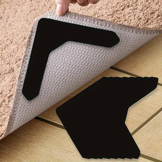 Prevent Slipping and Rolling with Our Premium Non-Slip Plastic Carpet Grip Pad - Ideal for Living Room, Dining Room, and Bathroom - Features Anti-Drill Rug Sticker and Secure Edge Anchor Technology