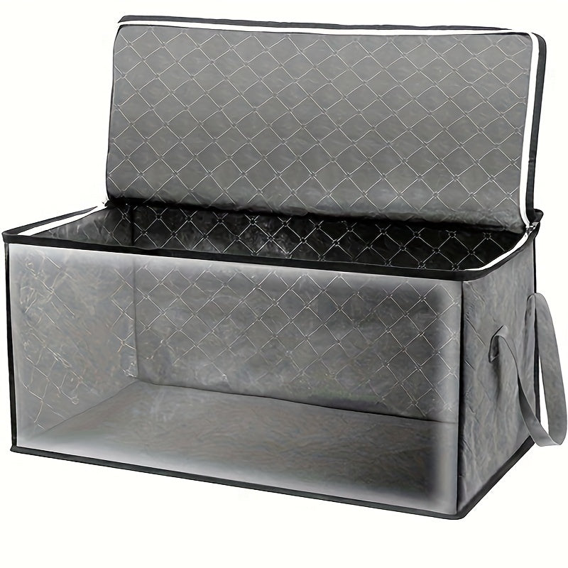 Portable Organizer for Clothes, Quilts & More - Foldable Storage Bag with Clear Window and Large Capacity