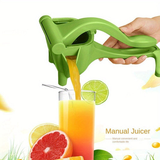 Portable Manual Citrus Juicer - Handy Plastic Hand Squeezer for Oranges, Lemons, Limes - Simple Fruit Press for Fresh Juice on the Go