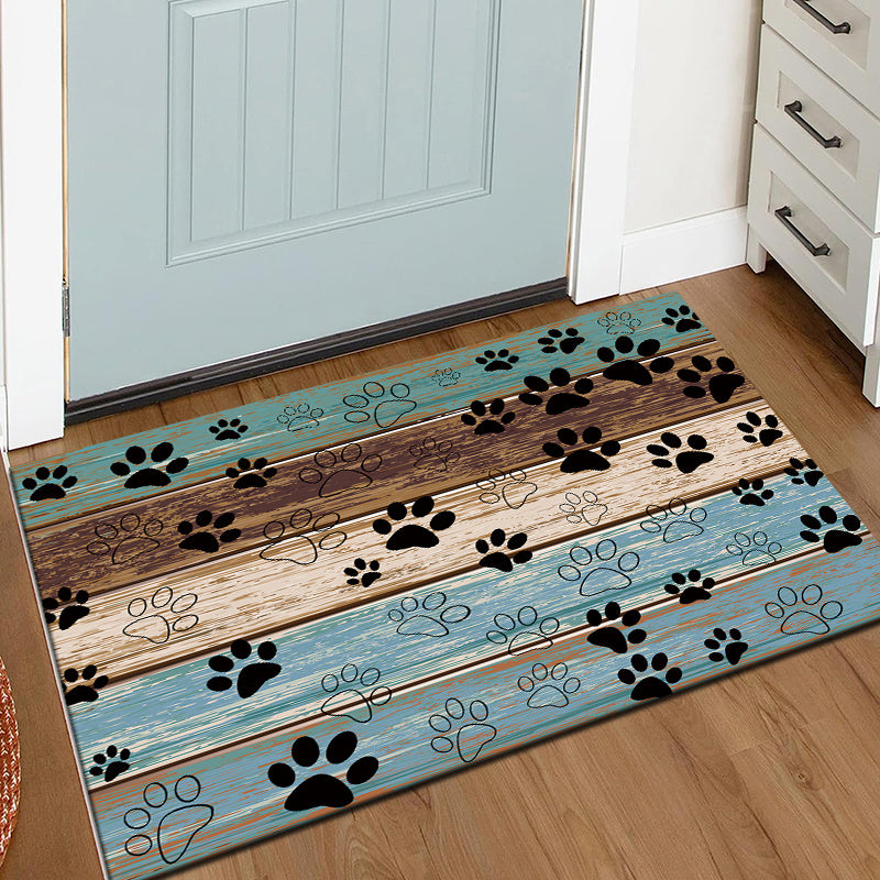 Welcome guests in style with the Paw Print Welcome Door Rug, perfect for both indoor and outdoor use. This durable, anti-slip, and quick-dry rug is a stylish addition to any living room, bedroom, bathroom, kitchen, patio, or laundry room. Its