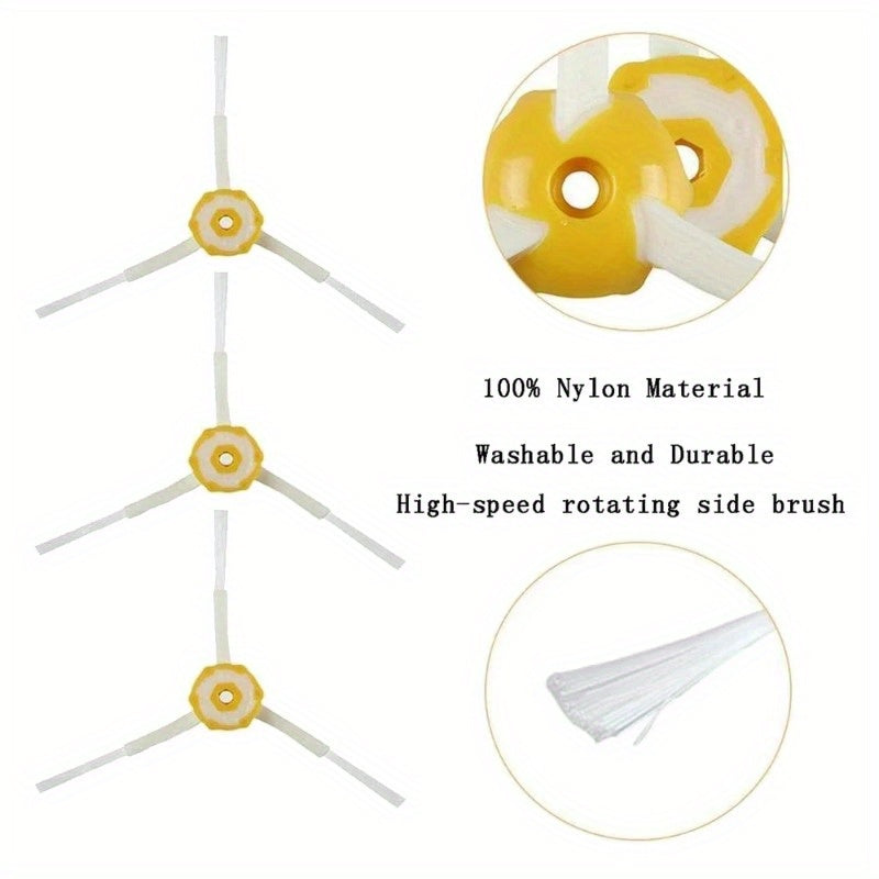 Replacement parts kit for iRobot Roomba 600 & 500 Series - includes brushes and filters. Compatible with various models including 694, 676, 675, 692, 695, 677, 671, 655, 690, 680, 660, 650, 620, 614, 595, 585, and 564. Made of plastic material, these