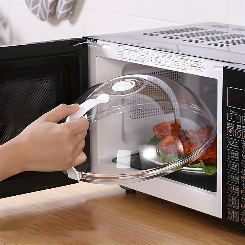 Non-Stick Microwave Oven Splash Proof Cover, Transparent Glass Pot Cover for Microwave