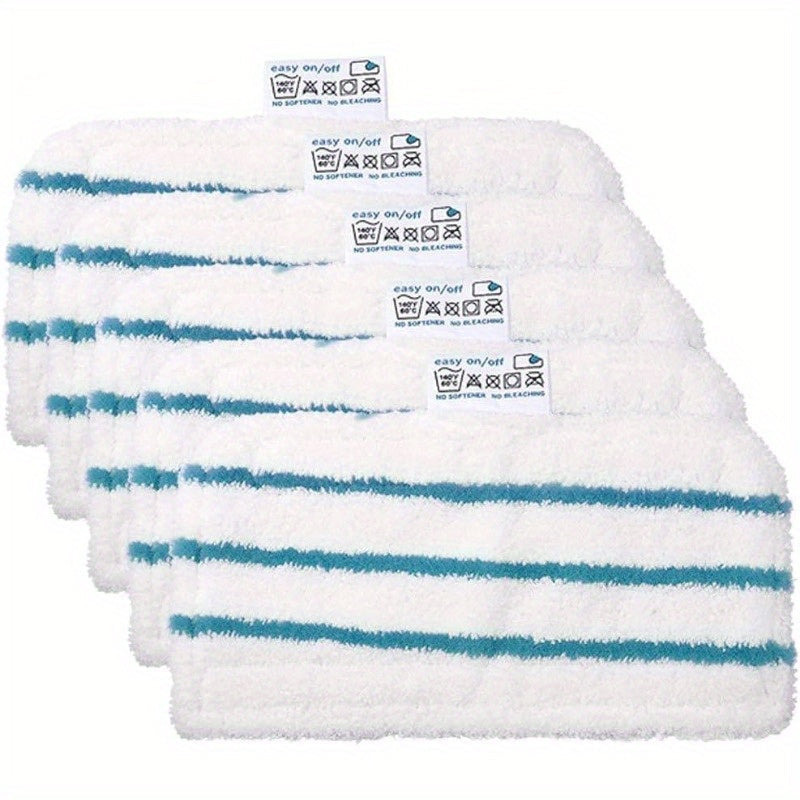 Washable Microfiber and Nylon Steam Mop Cleaning Pads - 5-Pack set for Black+Decker Steam Mops SM1600, SM1610, SM1620, SM1630, SMH1621, HSMC1300FX, HSMC1321, HSMC1361SG - Compatible with Cloth Floor Attachment Vacuum Accessories