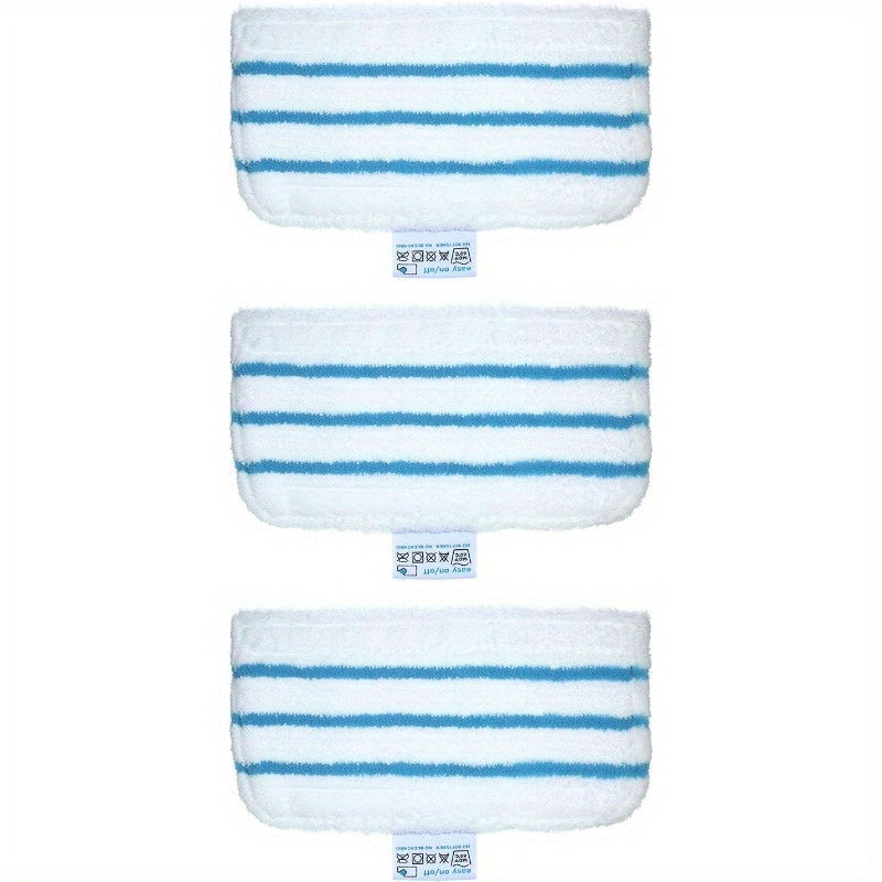 3-Pack of reusable microfiber dusting pads designed for use with BLACK+DECKER Steam Mop models FSM1610 and FSM1630. These cloth mop refill accessories can also be used as vacuum attachments.