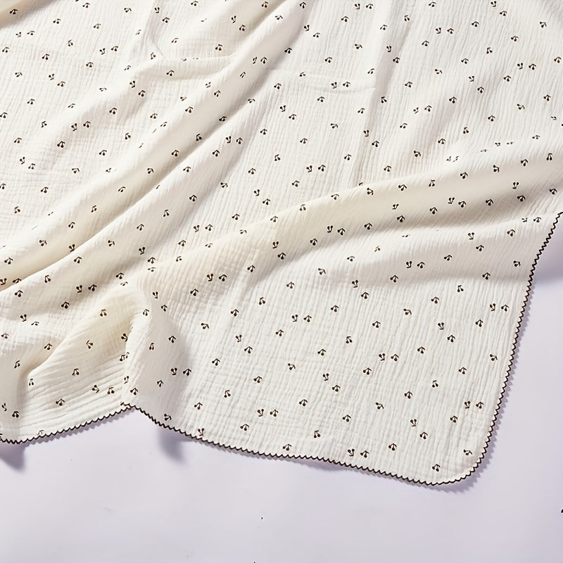 Soft and delicate baby bath towel adorned with lace trim and adorable cartoon print.