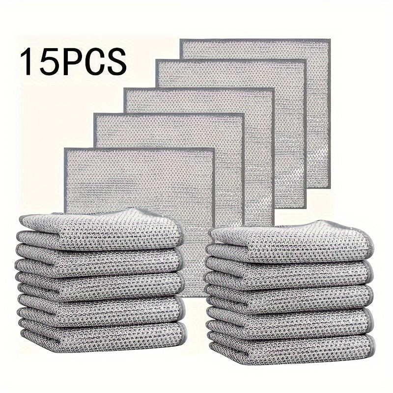 30 pieces of stainless steel scrubbers - sturdy metal wire dish cloths for efficient kitchen cleaning, gentle on pots and stoves, perfect for removing tough stains.