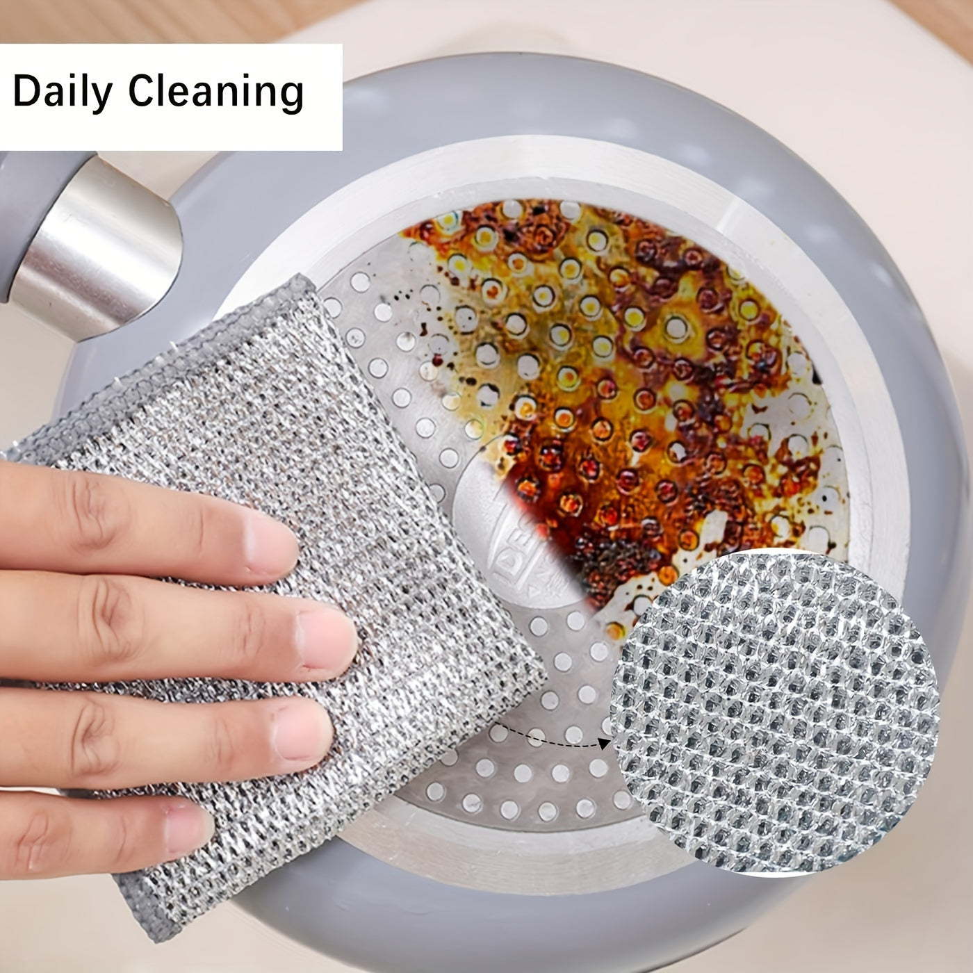 30 pieces of stainless steel scrubbers - sturdy metal wire dish cloths for efficient kitchen cleaning, gentle on pots and stoves, perfect for removing tough stains.